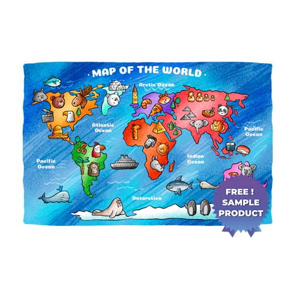1 1 Colorful World Map For Kids 1