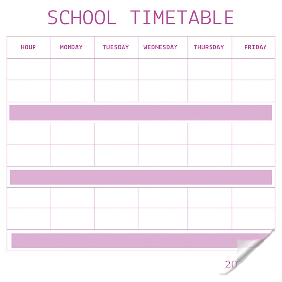 14 1 Student School Timetable