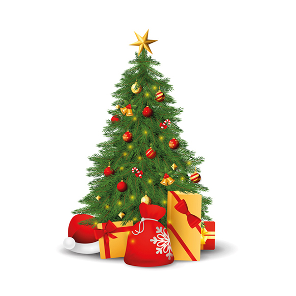 2 Colored Christmas Tree Image Wallpaper