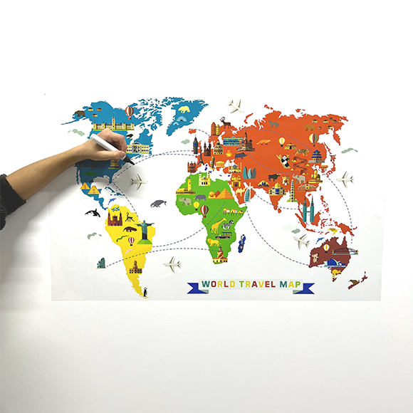2 Colored World Travel Map