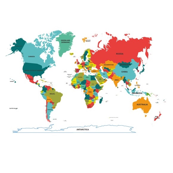 3 1 Colored World Map