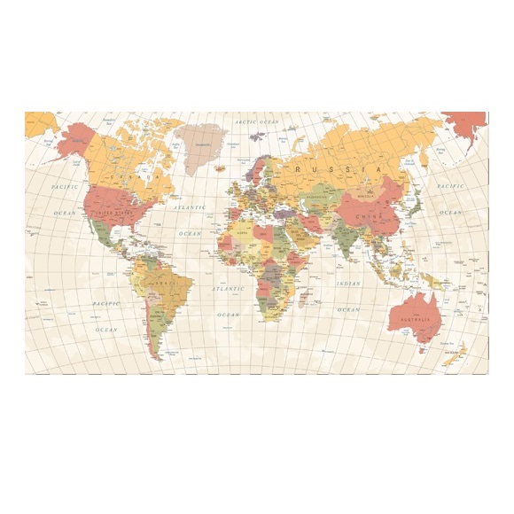 5 1 Pastel Colored World Map