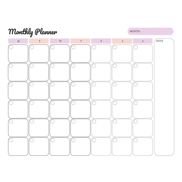 5 Monthly Planner Model 1