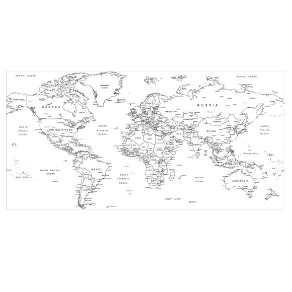 7 1 Uncolored World Map
